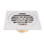 Brass Matte Black Square Style rolse gold Floor Drainer gold Waste drain Bathroom brushed nickel Shower Drain DR087