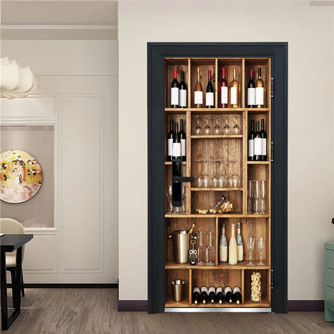 3D Stereo Butterfly Door Stickers For Living Room Bedroom Renew Decal Self-adhesive Removable Wine Cabinet Home Decor Wallpaper