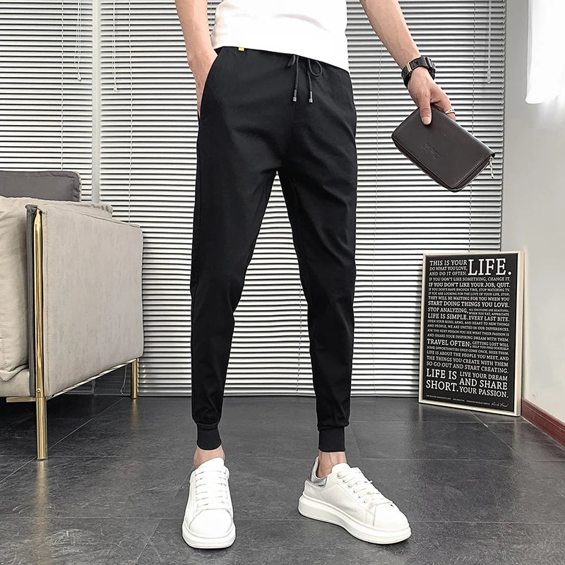 Pantalones Hombre Summer New Men Trousers Korean Luxury Clothing Streetwear Slim Fit Cargo Pants Slim Fit Casual Work Wear 36-28