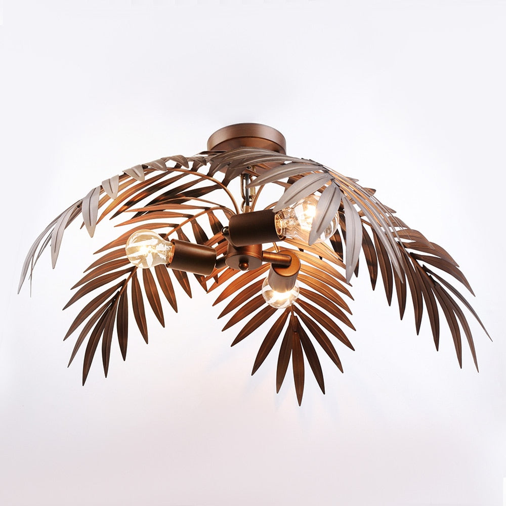 Modern Loft coconut tree leaf chandelier E27 industrial creative hanging lamp for living room restaurant bedroom lobby hotel