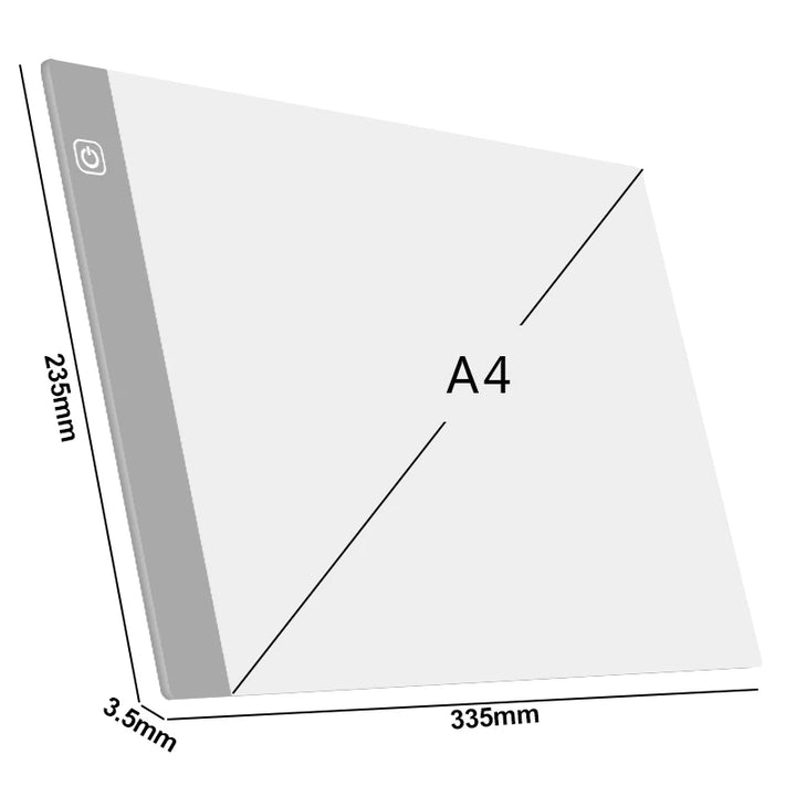 A3/A4/A5 Three Level Dimmable Led Light Pad Drawing Board Pad Tracing Light Box Eye Protection Easier for Diamond Painting