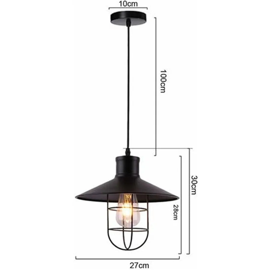 Loft Industrial Retro Iron Pendant Lights Lampshade for Restaurant Clothing Store Light Cafe Cover Kitchen Home Hanging Lamp