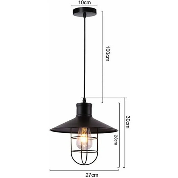 Loft Industrial Retro Iron Pendant Lights Lampshade for Restaurant Clothing Store Light Cafe Cover Kitchen Home Hanging Lamp