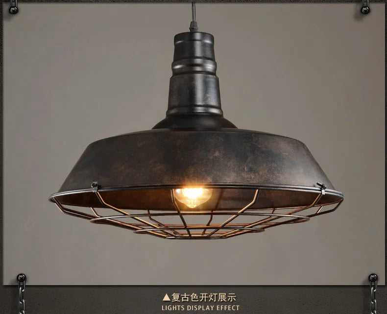 American Loft Industrial Retro Iron Pendant Lights