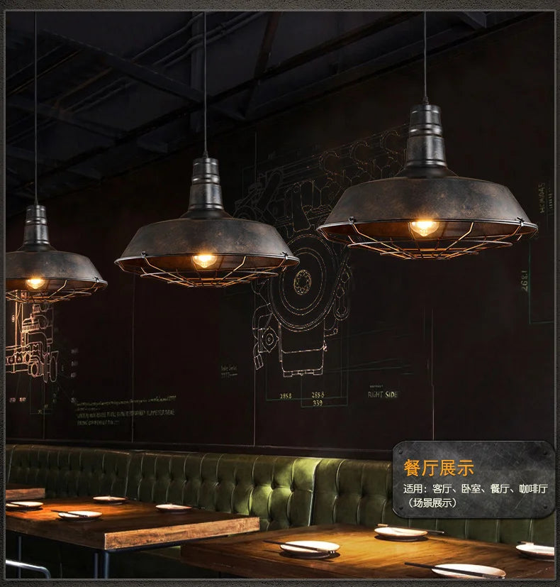 American Loft Industrial Retro Iron Pendant Lights