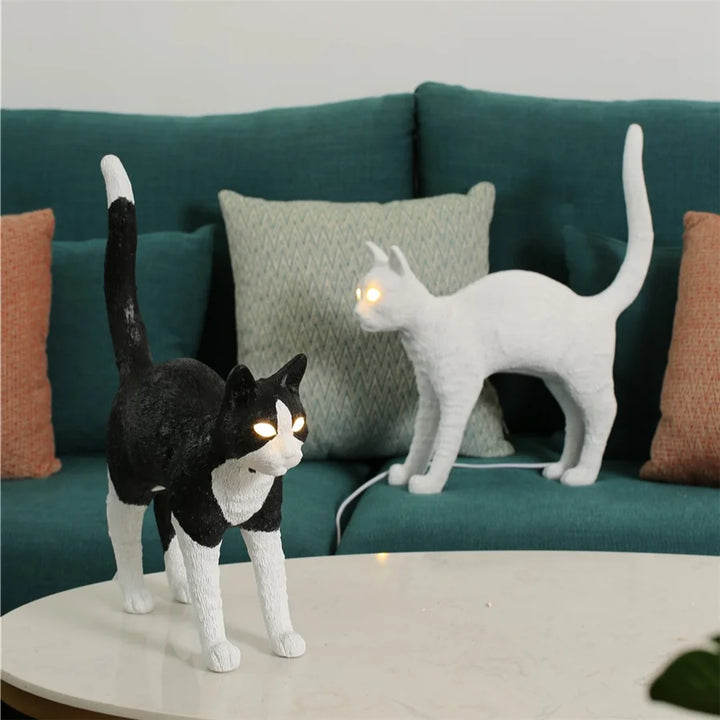 Nordic Resin Cat Night light Table Lamps Italy Bedroom  Animal LED Desk Lamp Led Stand Light