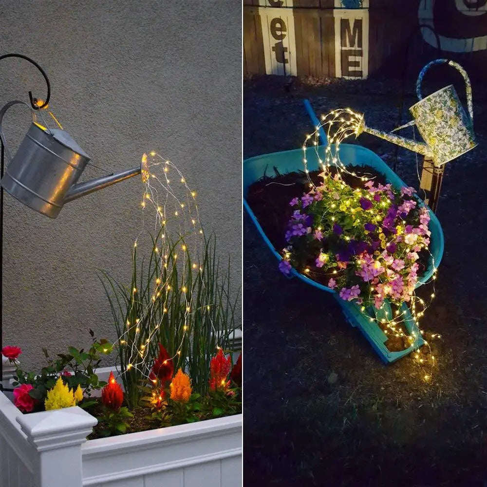 Solar Garden Light LED Fairy Gypsophila Tree Waterfall Icicle LED String Holiday Christmas Party Garland Waterproof Solar Lamp