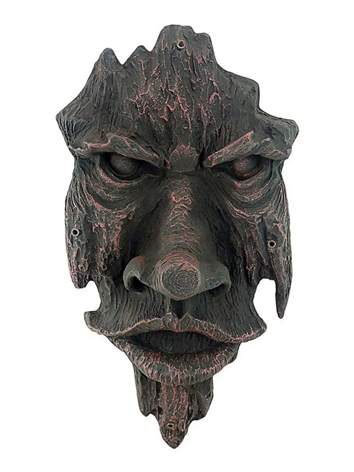 Bark Ghost Face Facial Features  Greenman Tree  Resin Garden Outdoor Sculpture