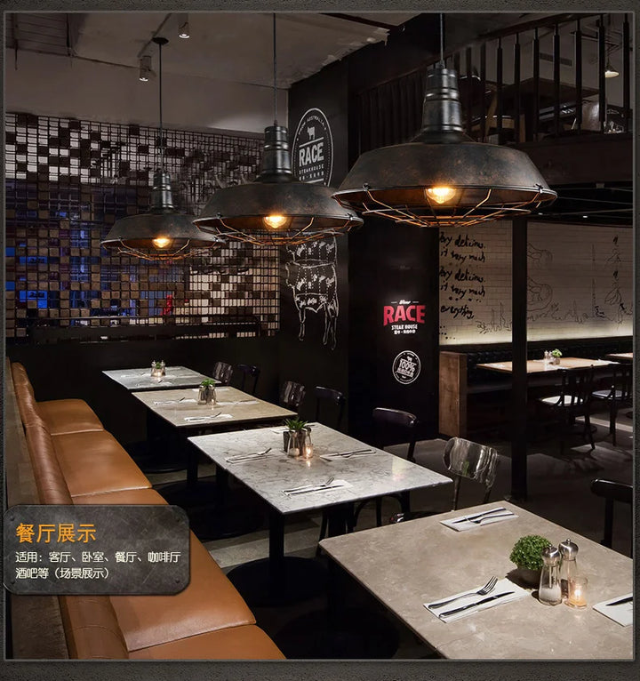 American Loft Industrial Retro Iron Pendant Lights