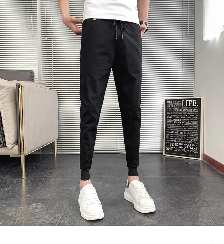 Pantalones Hombre Summer New Men Trousers Korean Luxury Clothing Streetwear Slim Fit Cargo Pants Slim Fit Casual Work Wear 36-28
