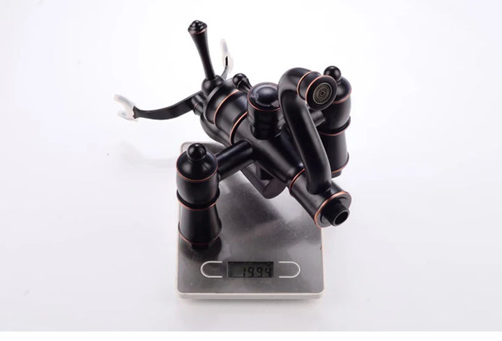 ELLEN Wall Mounted Bathroom Bath Faucet with Hand Shower Black Bath Tub Mixer Tap Bath Shower Mixer ELS2300
