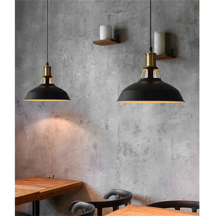 Loft Industrial Retro Iron Pendant Lights Lampshade for Restaurant Clothing Store Light Cafe Cover Kitchen Home Hanging Lamp