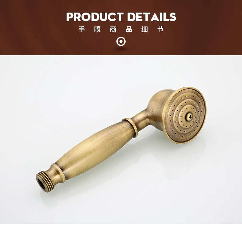 Brass&Porcelain Bathroom Hand Shower Head Rainfall Shower Faucet  Bracket Shower Hose