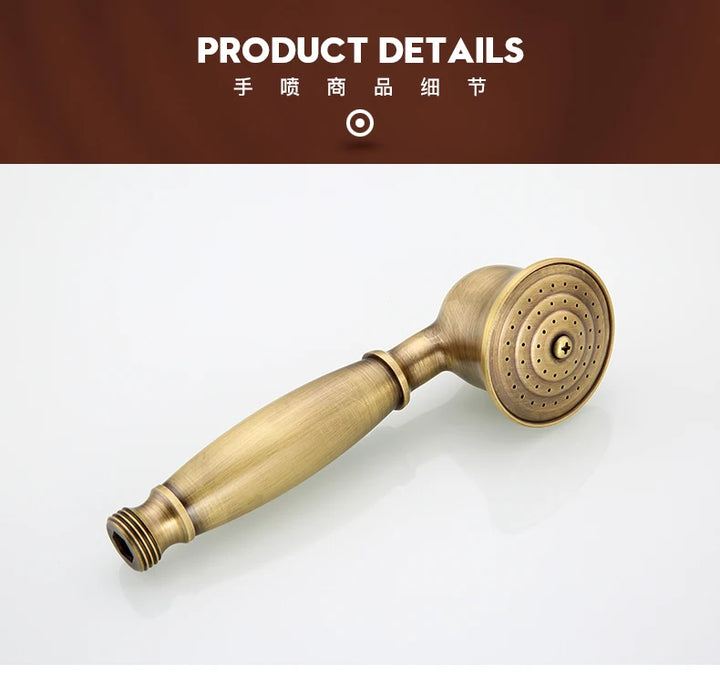 Brass&Porcelain Bathroom Hand Shower Head Rainfall Shower Faucet  Bracket Shower Hose