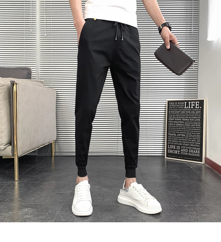 Pantalones Hombre Summer New Men Trousers Korean Luxury Clothing Streetwear Slim Fit Cargo Pants Slim Fit Casual Work Wear 36-28