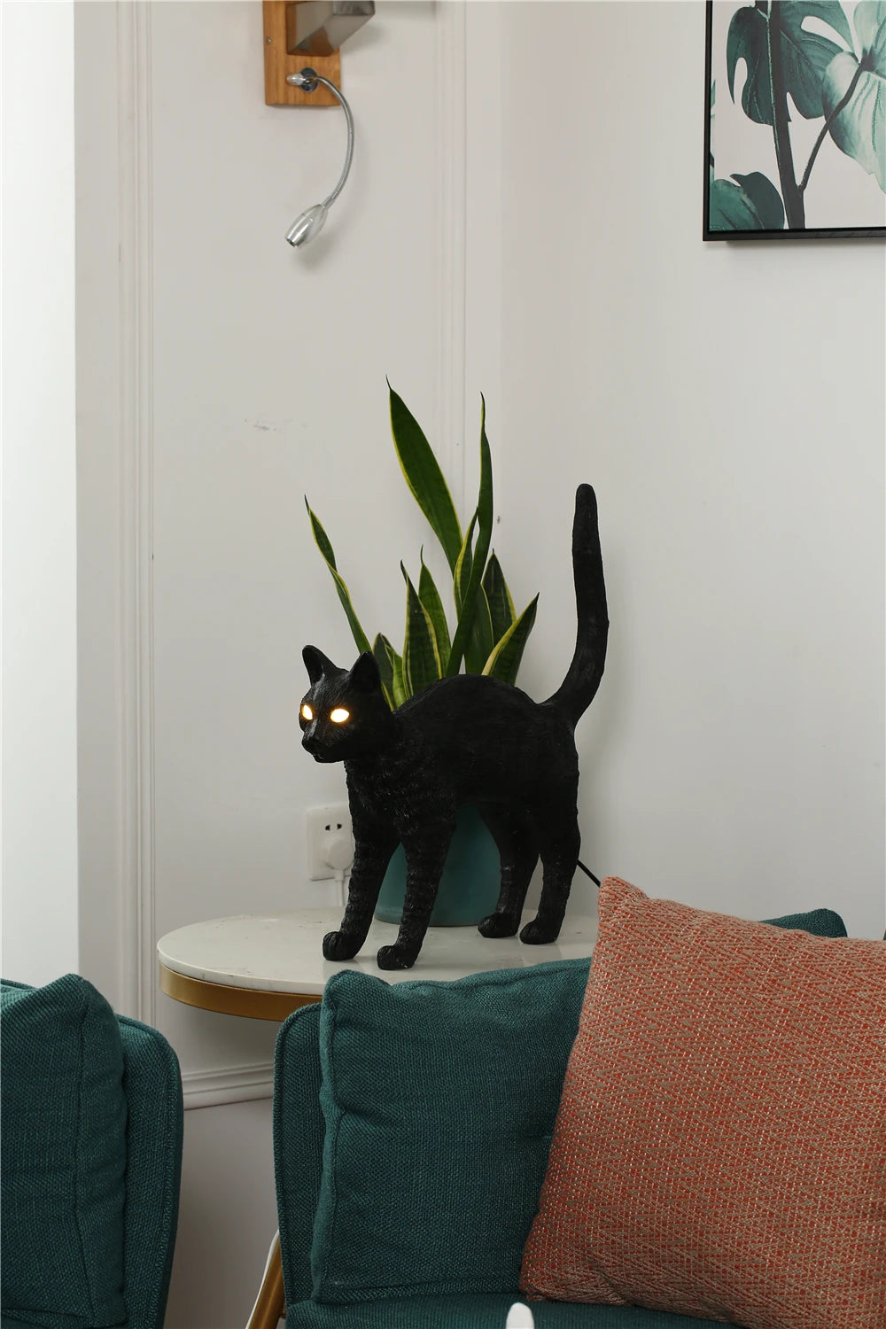 Nordic Resin Cat Night light Table Lamps Italy Bedroom  Animal LED Desk Lamp Led Stand Light