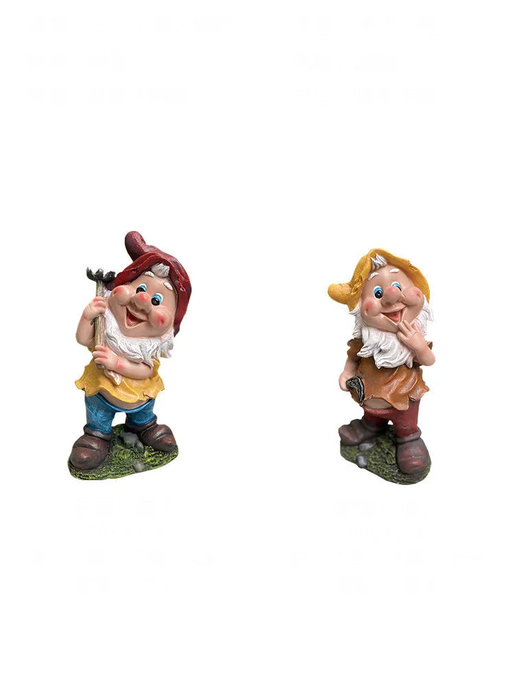 Outdoor  Resin 7 Dwarfs Landscape Terrace Yard Decoration