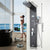 KEMAIDI 12 Choice Black Shower Column Faucet Bath  Faucet Temperature Digital Display LED Shower Panel Body Massage System Jets