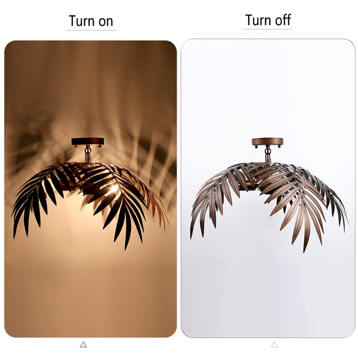Modern Loft coconut tree leaf chandelier E27 industrial creative hanging lamp for living room restaurant bedroom lobby hotel