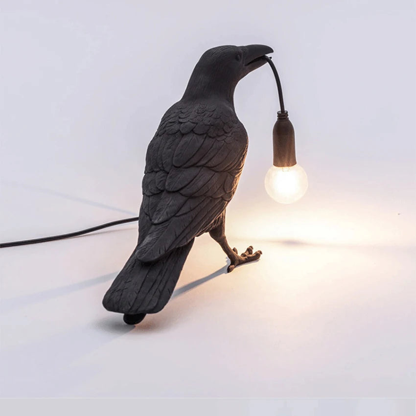 Modern Table Light,E12 Wall Lamp Resin Bird Light for Home Decoration Living Room Foyer Study Bedroom Nightstand Lights