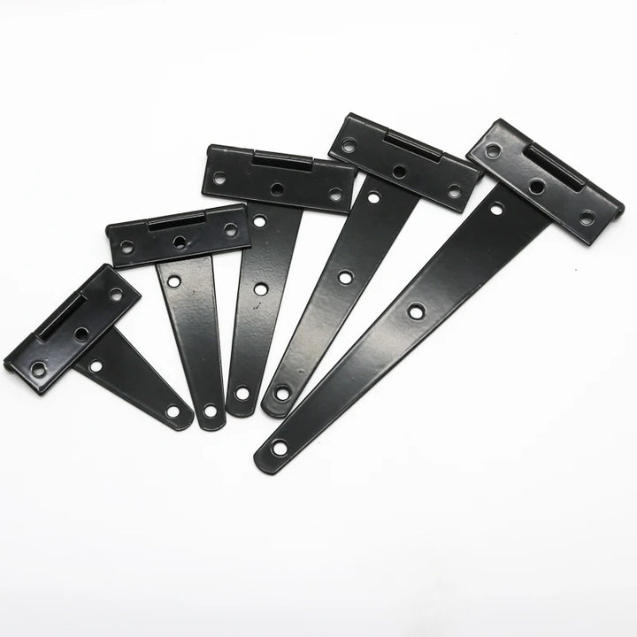 1 Pcs Black Paint T Shape Triangle Hinge Cabinet Shed Wooden Door Gate Hinges Hardware