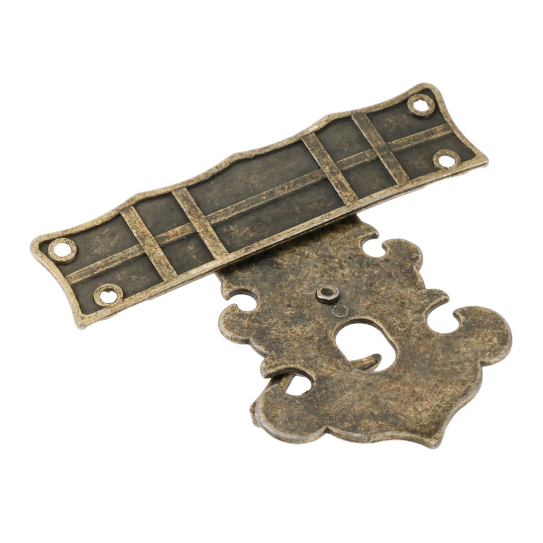 2Pcs New Antique Bronze Padlock Latch Hasp Vintage Hasp Furniture Clasp Lock