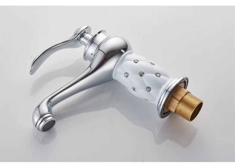 Bathroom Antique Bronze Finish Brass Basin Sink Solid Brass Faucets Single Handle Water Mixer Taps Bath Crane  ELFCT001