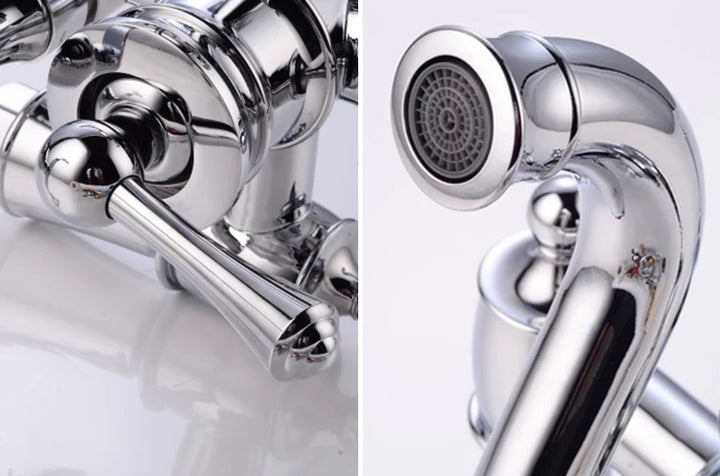 ELLEN Wall Mounted Bathroom Bath Faucet with Hand Shower Black Bath Tub Mixer Tap Bath Shower Mixer ELS2300