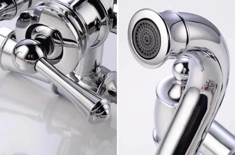 ELLEN Wall Mounted Bathroom Bath Faucet with Hand Shower Black Bath Tub Mixer Tap Bath Shower Mixer ELS2300