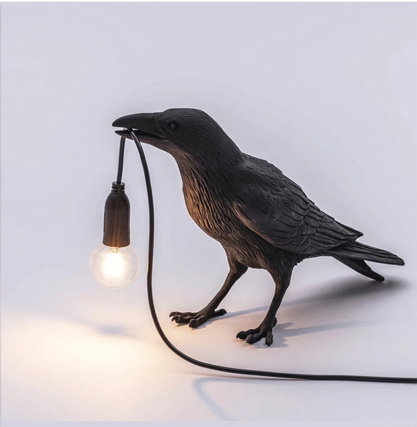 Modern Table Light,E12 Wall Lamp Resin Bird Light for Home Decoration Living Room Foyer Study Bedroom Nightstand Lights