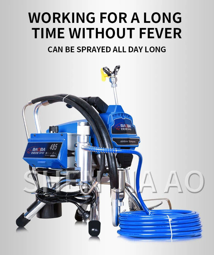 495 Brushless High Pressure Airless Spraying Machine 2500W Home Decoration Wall Coating Paint Spraying Machine 2.5L/min