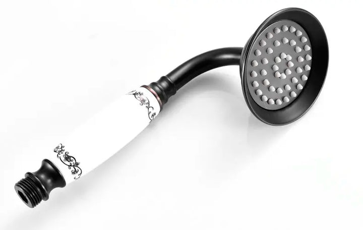 Brass&Porcelain Bathroom Hand Shower Head Rainfall Shower Faucet  Bracket Shower Hose