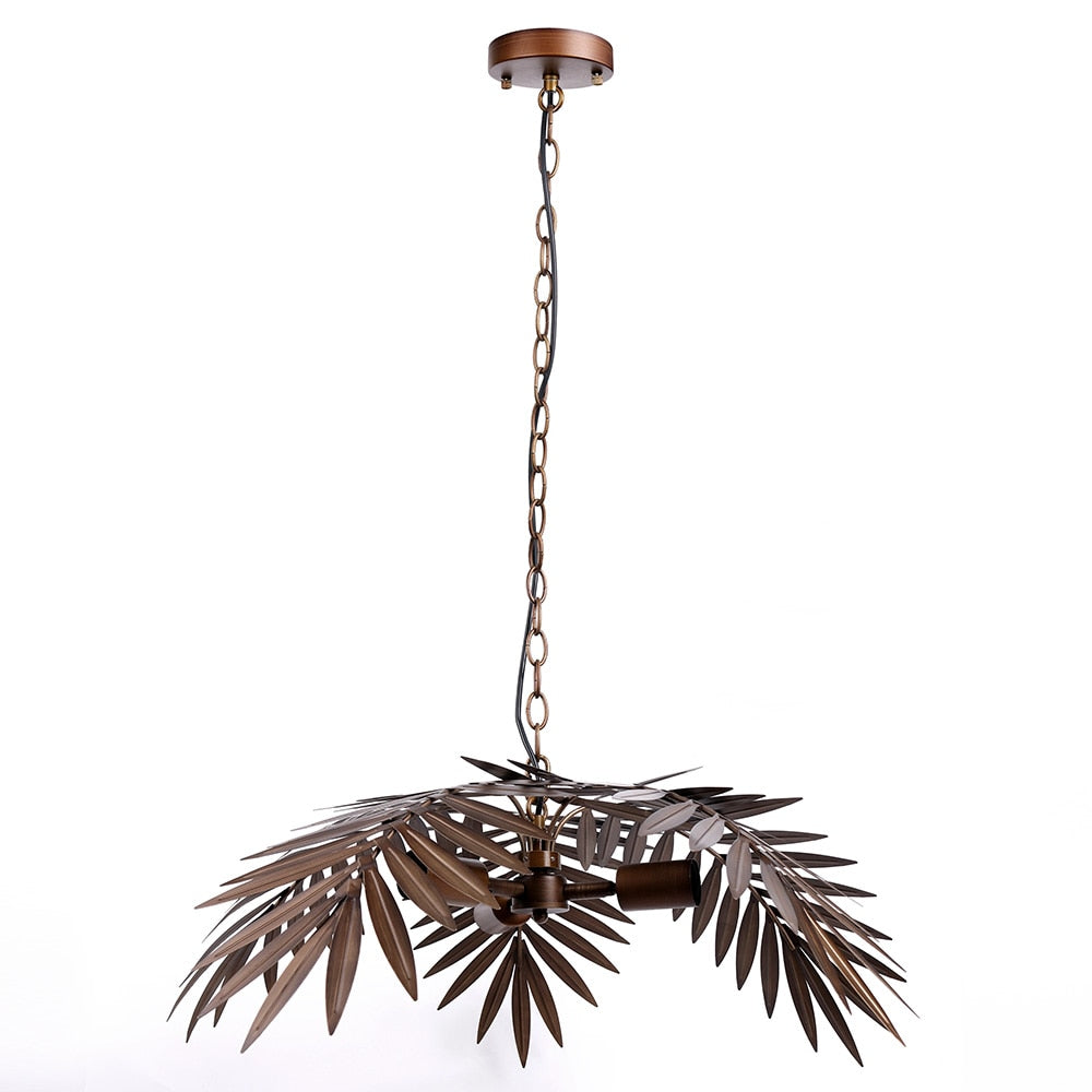Modern Loft coconut tree leaf chandelier E27 industrial creative hanging lamp for living room restaurant bedroom lobby hotel