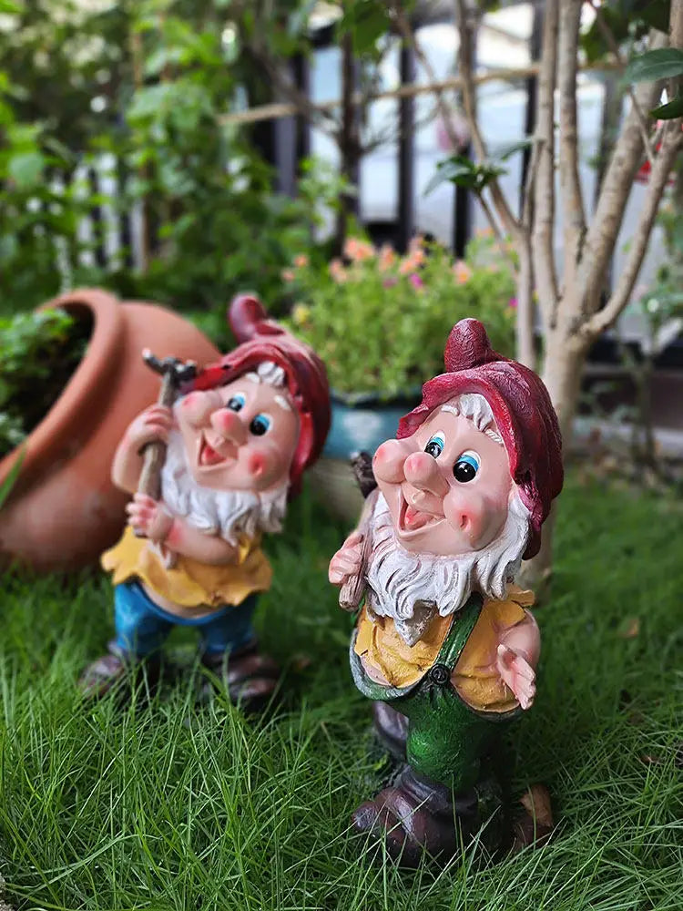 Outdoor  Resin 7 Dwarfs Landscape Terrace Yard Decoration