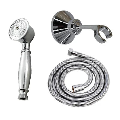 Brass&Porcelain Bathroom Hand Shower Head Rainfall Shower Faucet  Bracket Shower Hose
