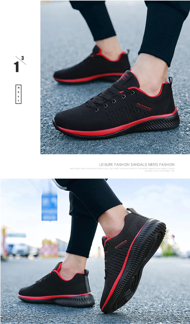 Light Sports Shoes Men Women Black Knit Sneakers Big Size 48 Breathable Casual Walking Shoes Zapatillas