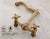 Kitchen Mixer Faucet Wall Mounted Dual Handle Antique Copper Finish Bathroom hot&cold swivel mixer torneira cozinha ZR184