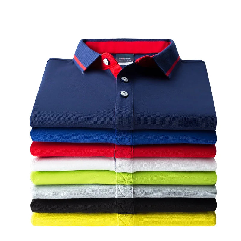 Custom Printed Logo On Cust T-shirts. Embroidered Polo Shirts For Male And Female Employees Of The Company, and Design