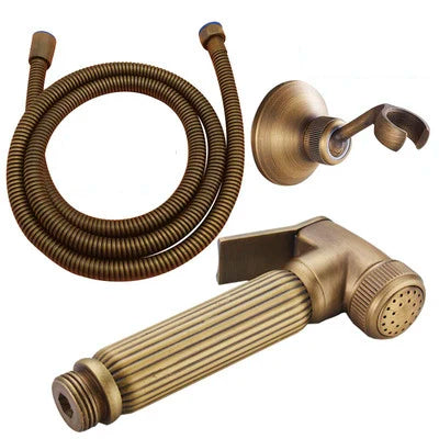Brass&Porcelain Bathroom Hand Shower Head Rainfall Shower Faucet  Bracket Shower Hose