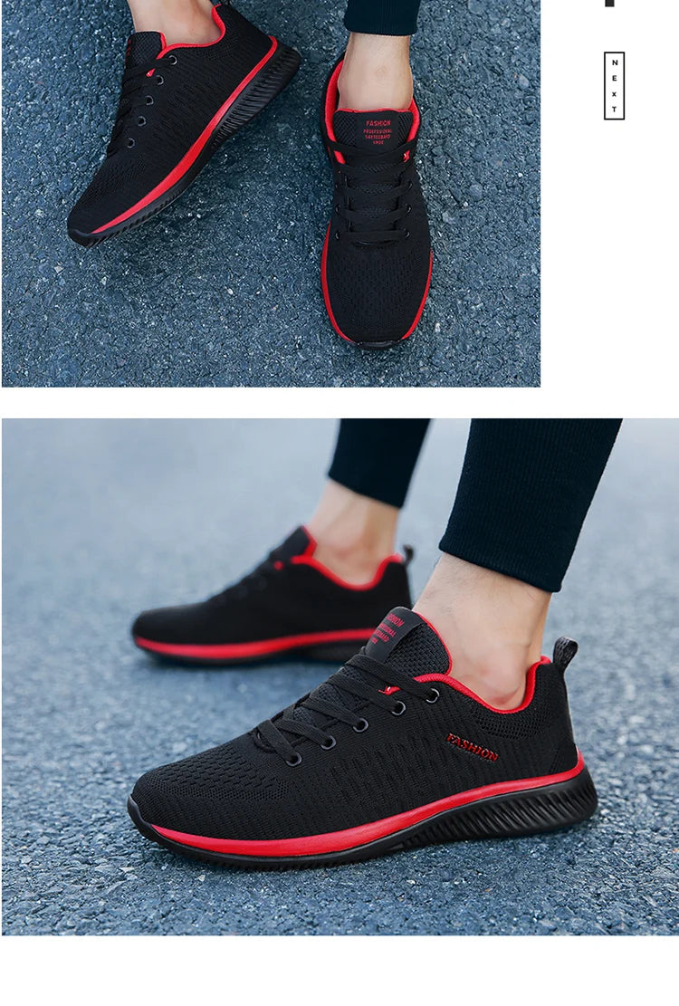 Light Sports Shoes Men Women Black Knit Sneakers Big Size 48 Breathable Casual Walking Shoes Zapatillas