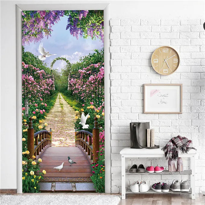 3D Stereo Butterfly Door Stickers For Living Room Bedroom Renew Decal Self-adhesive Removable Wine Cabinet Home Decor Wallpaper