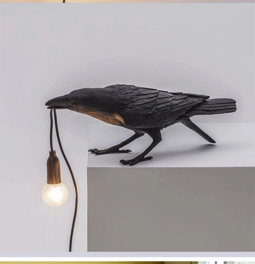 Modern Table Light,E12 Wall Lamp Resin Bird Light for Home Decoration Living Room Foyer Study Bedroom Nightstand Lights