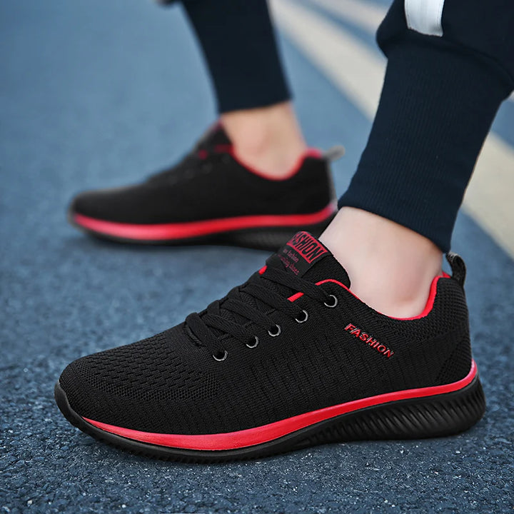 Light Sports Shoes Men Women Black Knit Sneakers Big Size 48 Breathable Casual Walking Shoes Zapatillas