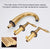 ELLEN Antique Bronze Bath Sink Faucet Double Handle Basin Sink Faucet Hot and Cold Water Mixer 3 Hole Bathroom Faucet ELF8001-3