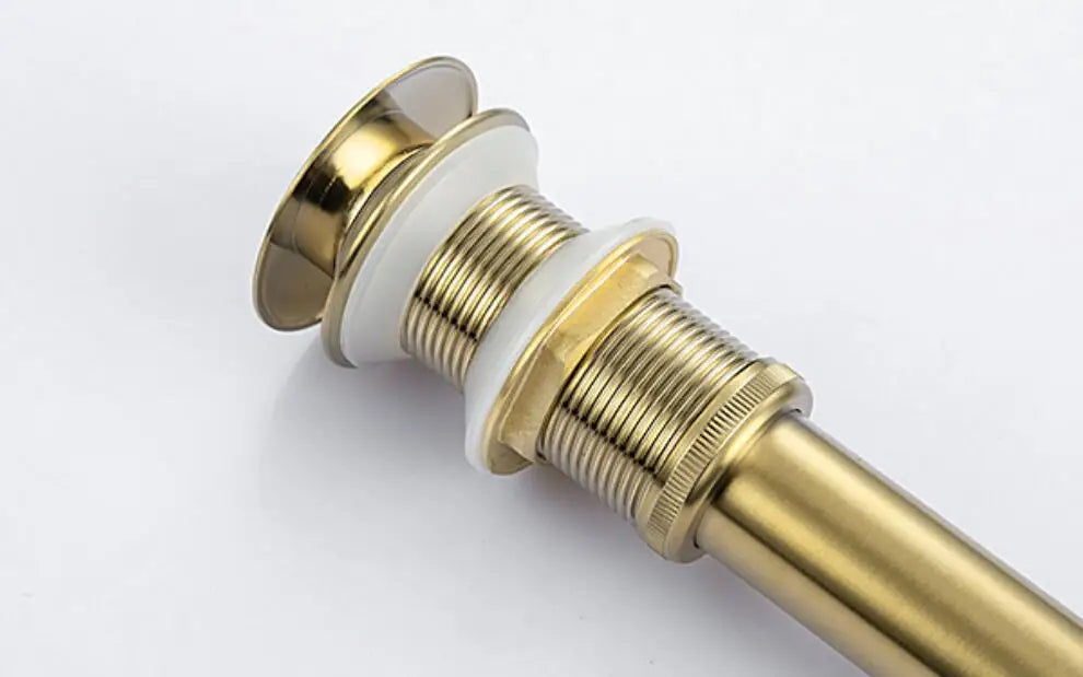 stainless steel brushed Gold bathroom Faucet Deck Mounted Basin Sink Tap Mixer Hot & Cold Water mixer Faucet