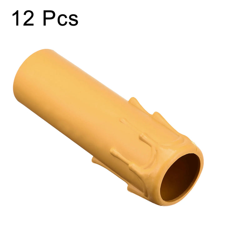 12Pcs Candle Tube Table Lamp Base Candle Lamp Holder Tube Candle Lamp Base Sleeve Candle Bulb Base Cover for E12 Chandelier