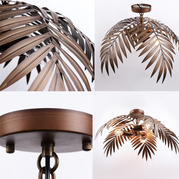 Modern Loft coconut tree leaf chandelier E27 industrial creative hanging lamp for living room restaurant bedroom lobby hotel