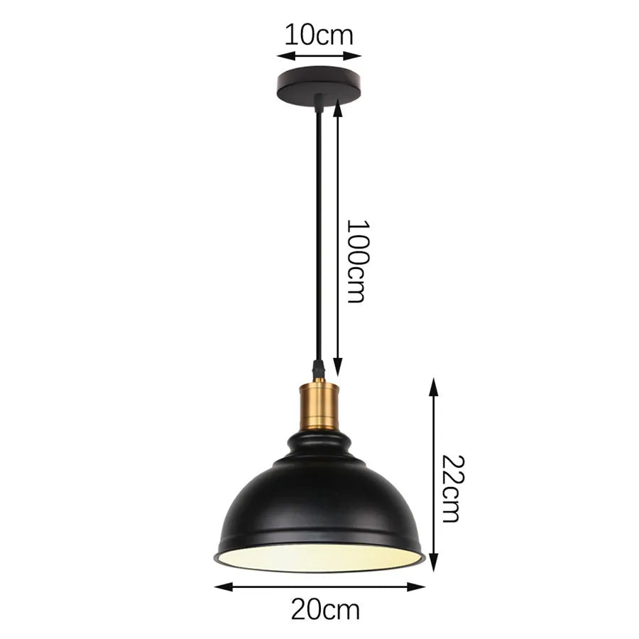 Loft Industrial Retro Iron Pendant Lights Lampshade for Restaurant Clothing Store Light Cafe Cover Kitchen Home Hanging Lamp