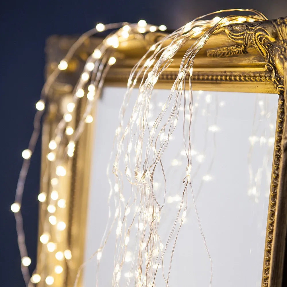 Solar Garden Light LED Fairy Gypsophila Tree Waterfall Icicle LED String Holiday Christmas Party Garland Waterproof Solar Lamp
