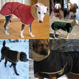 Winter Warm Dog Clothes Waterproof Thick Dog Jacket Clothing Red Black Dog Coat with Leash Hole for Medium Large Dogs